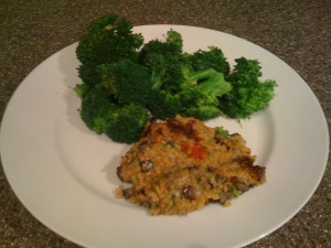 This Portobello Mushroom Burger may not look pretty, but it was very tasty.