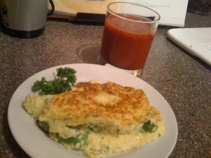 Asparagus & Feta Cheese Omelet 