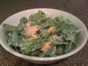 Butter Beans, Arugula and Spinach Salad w/ Green Goddess Dressing